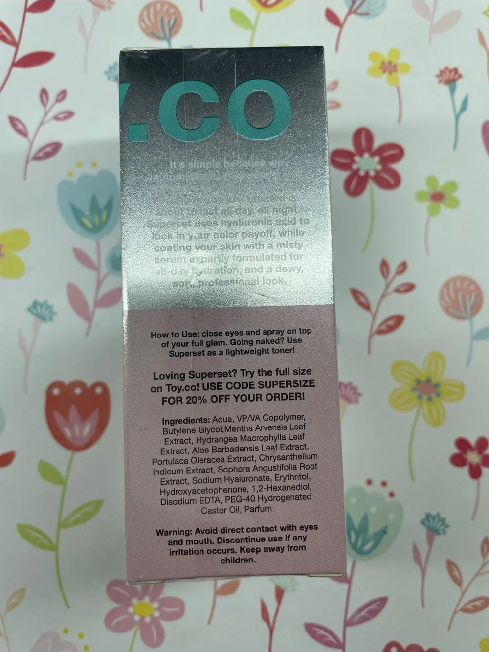 CO Superset Hyaluronic Acid Setting Spray - Pink & Silver
